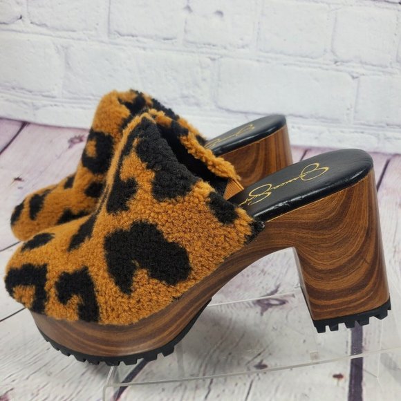 Jessica Simpson Women's Size 10 Tollia High Pile Faux Fur Platform Mules - Picture 5 of 9